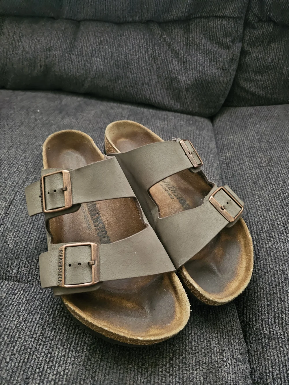 Birkenstock Arizona Double Strap Sandals in Olive Green